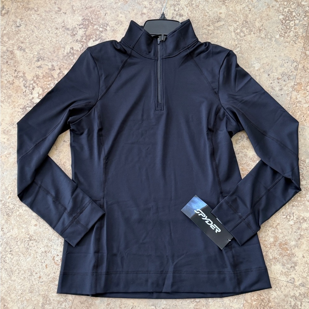 Women’s Black Spyder Zip T-Neck NWT